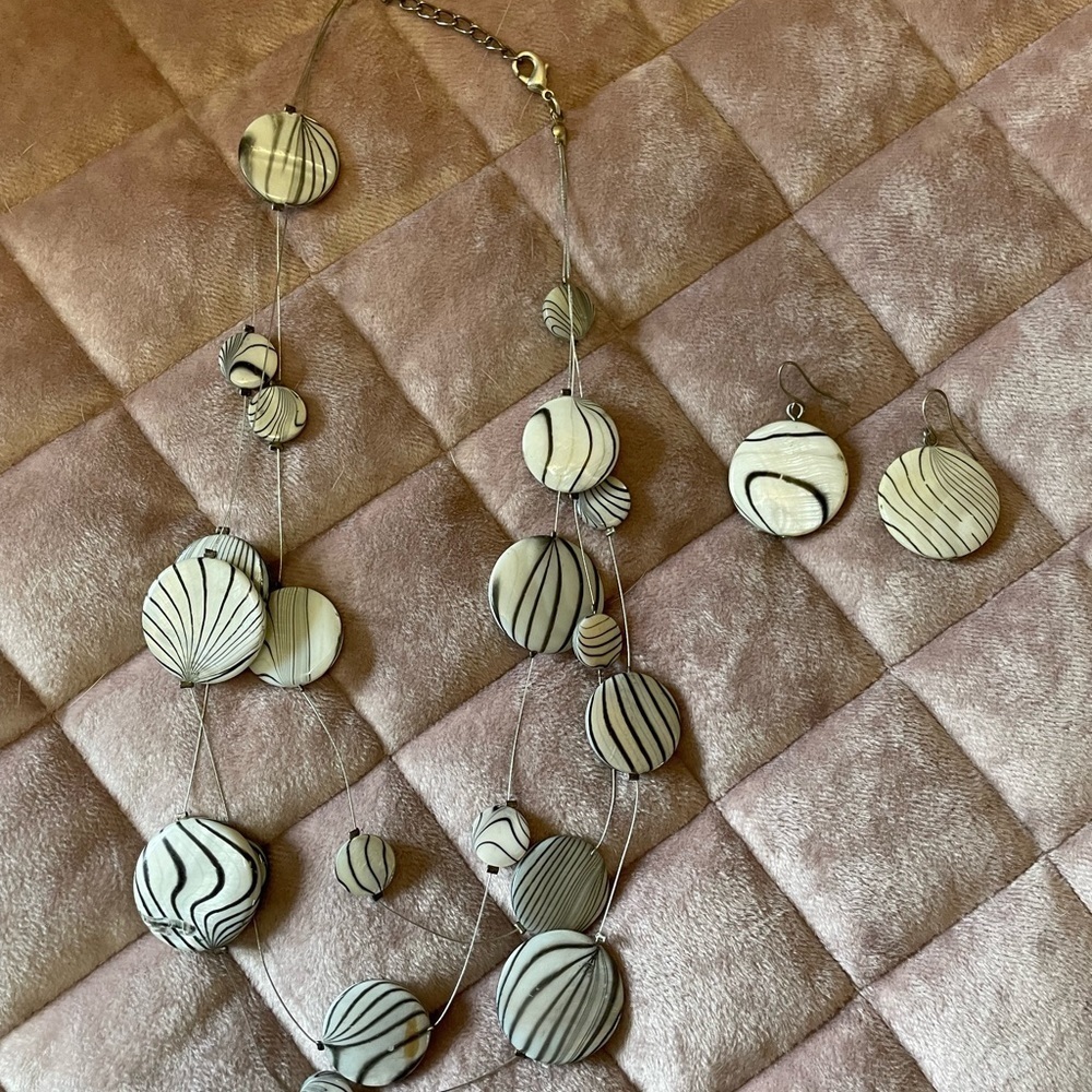 Matching earrings and necklace